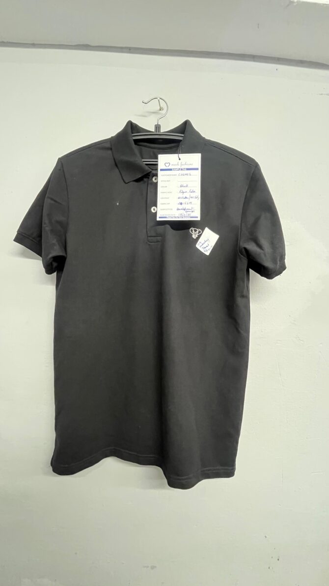 Classic Black Piqué Polo Shirt