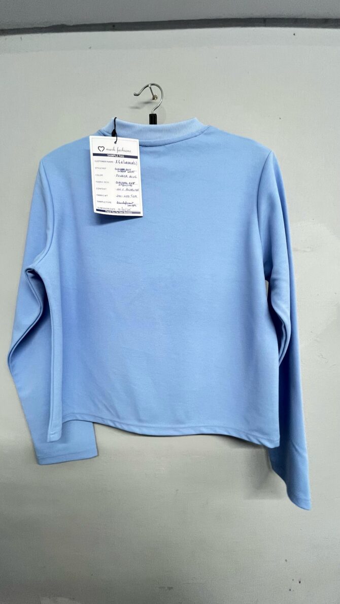 Powder Blue Slogan Sweatshirt - Image 5