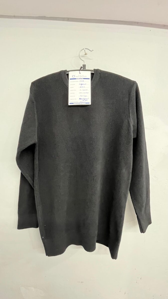 Charcoal Grey Cotton Sweater - Image 2