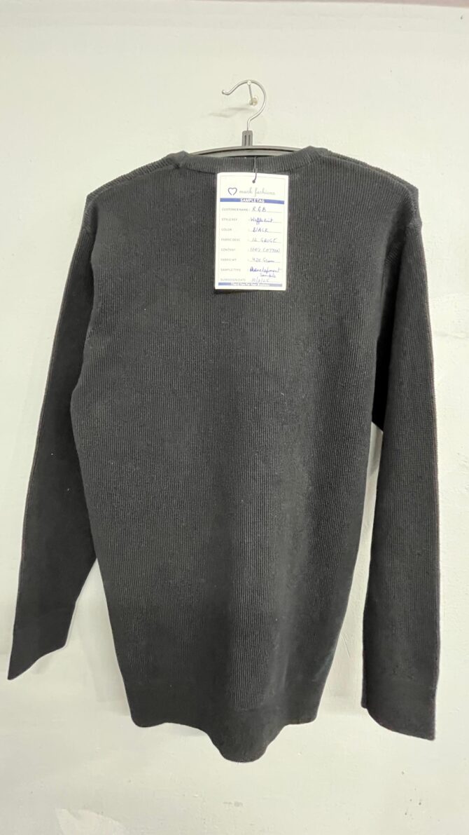Charcoal Grey Cotton Sweater - Image 5