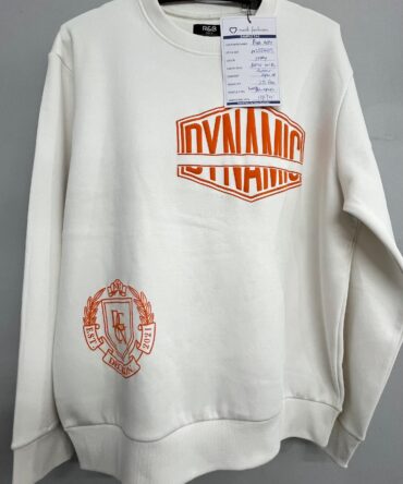 White "DYNAMIC" Graphic Sweatshirt