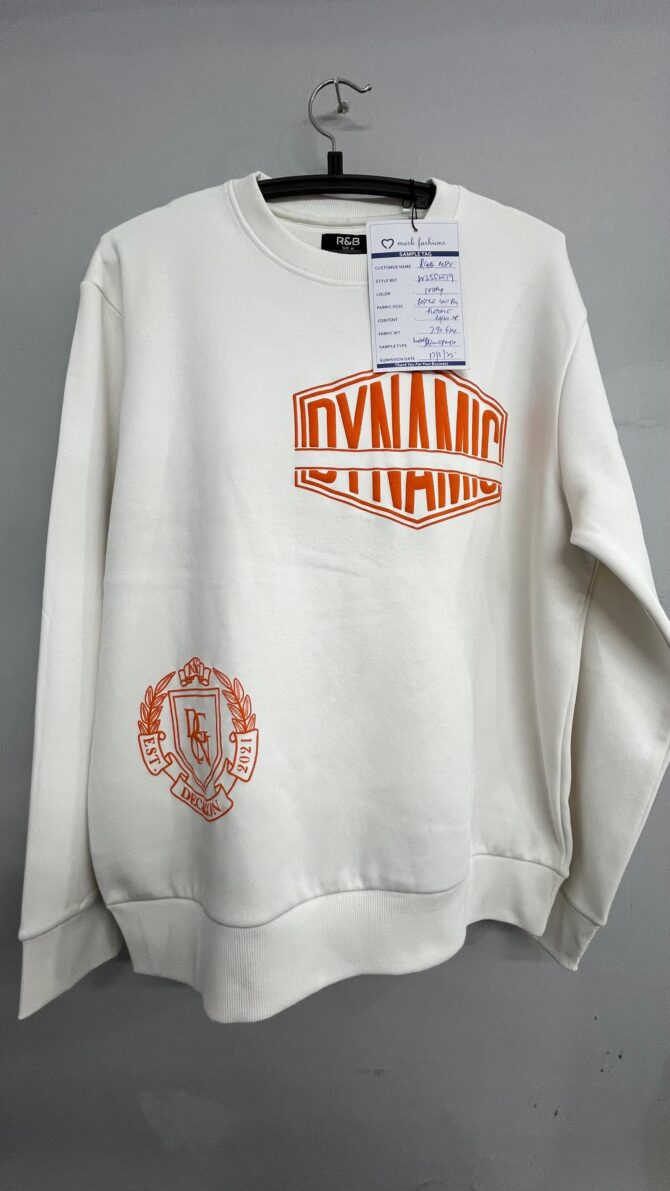 White "DYNAMIC" Graphic Sweatshirt