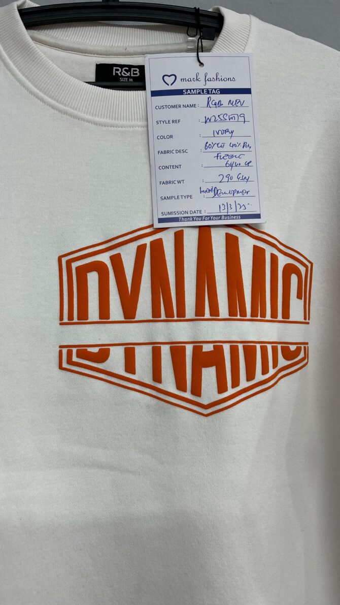 White "DYNAMIC" Graphic Sweatshirt - Image 2