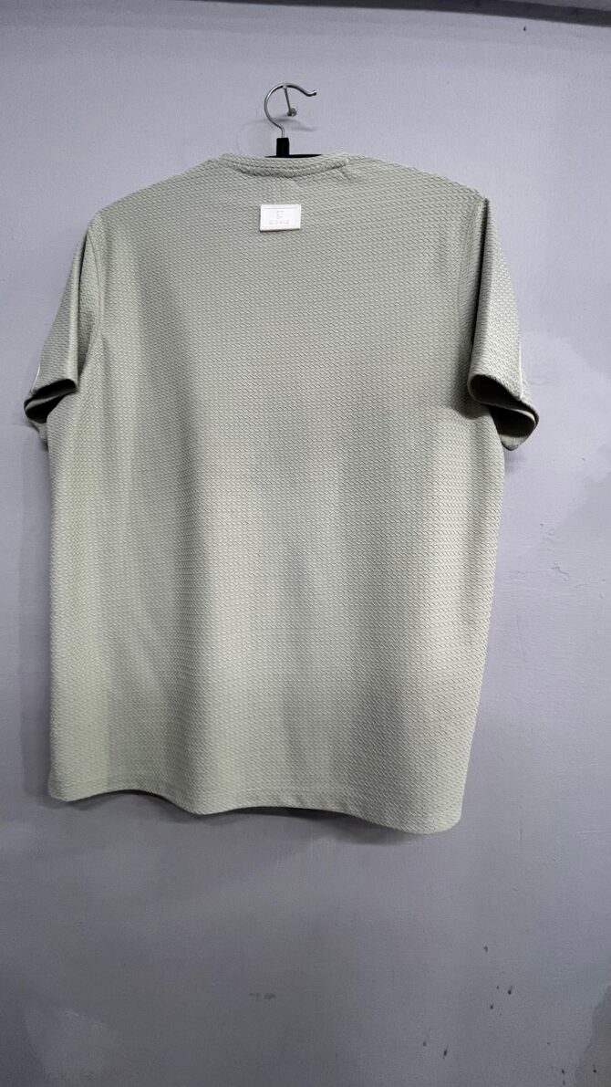 Textured Light Grey T-Shirt - Image 3