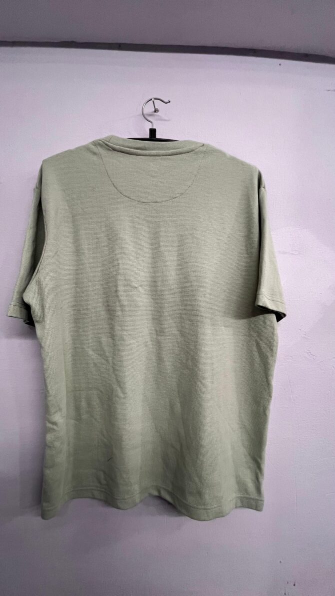 Sage Green Textured T-Shirt - Image 3