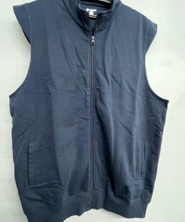 Navy Blue Sleeveless Jacket (Back View)