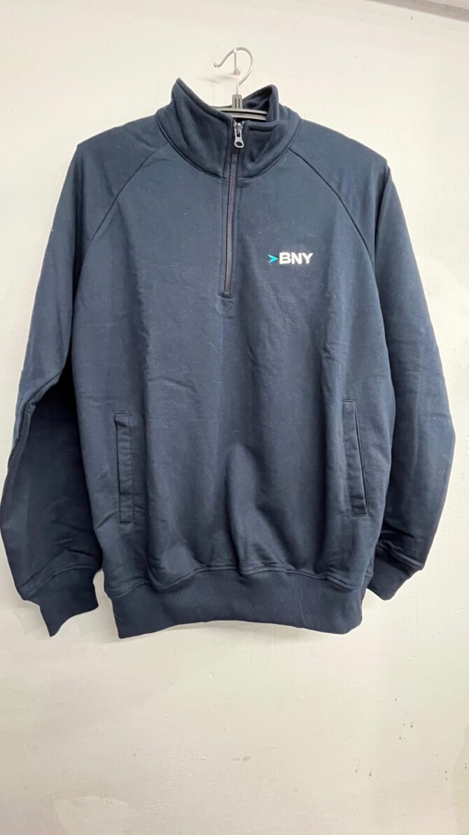 BNY Navy Blue Quarter-Zip Sweatshirt