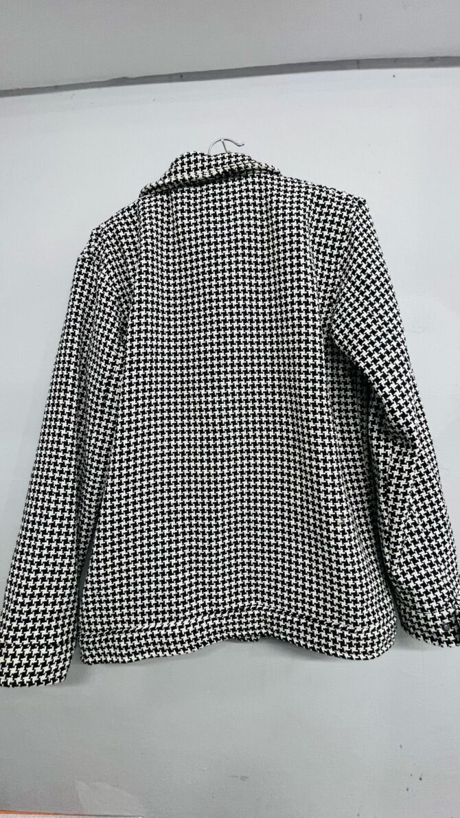 Houndstooth Button-Up Jacket - Image 2
