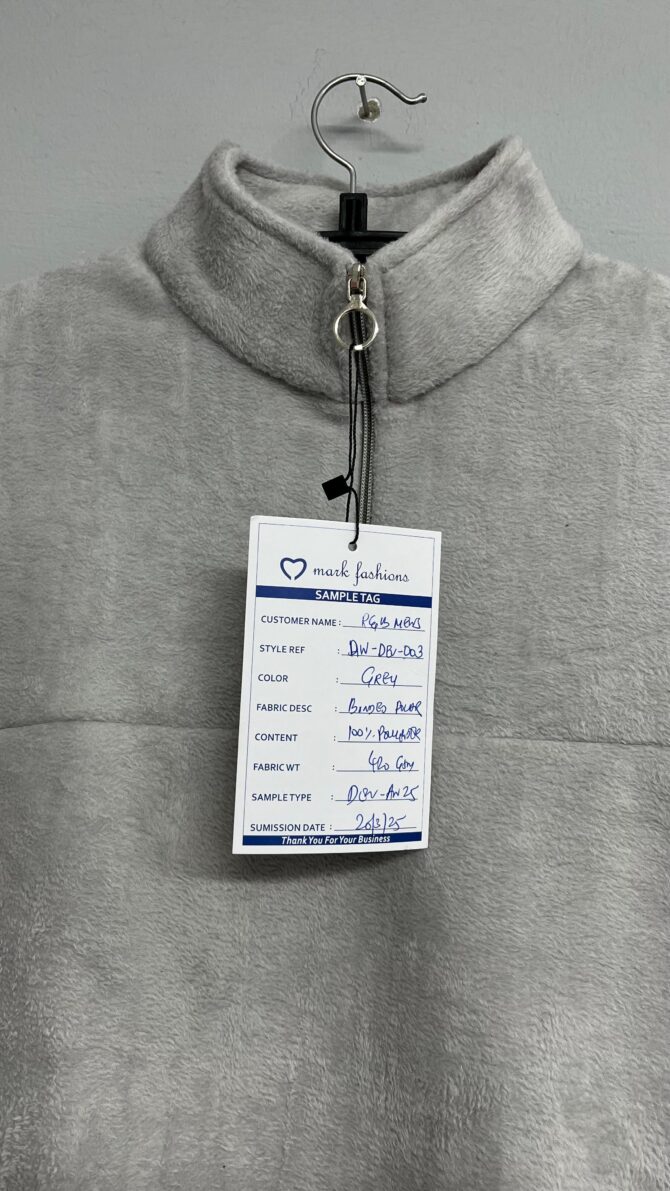 Soft Grey Fleece Jacket - Image 4