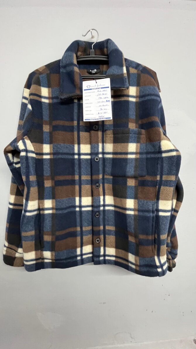 Blue-Brown Flannel Shirt - Image 5