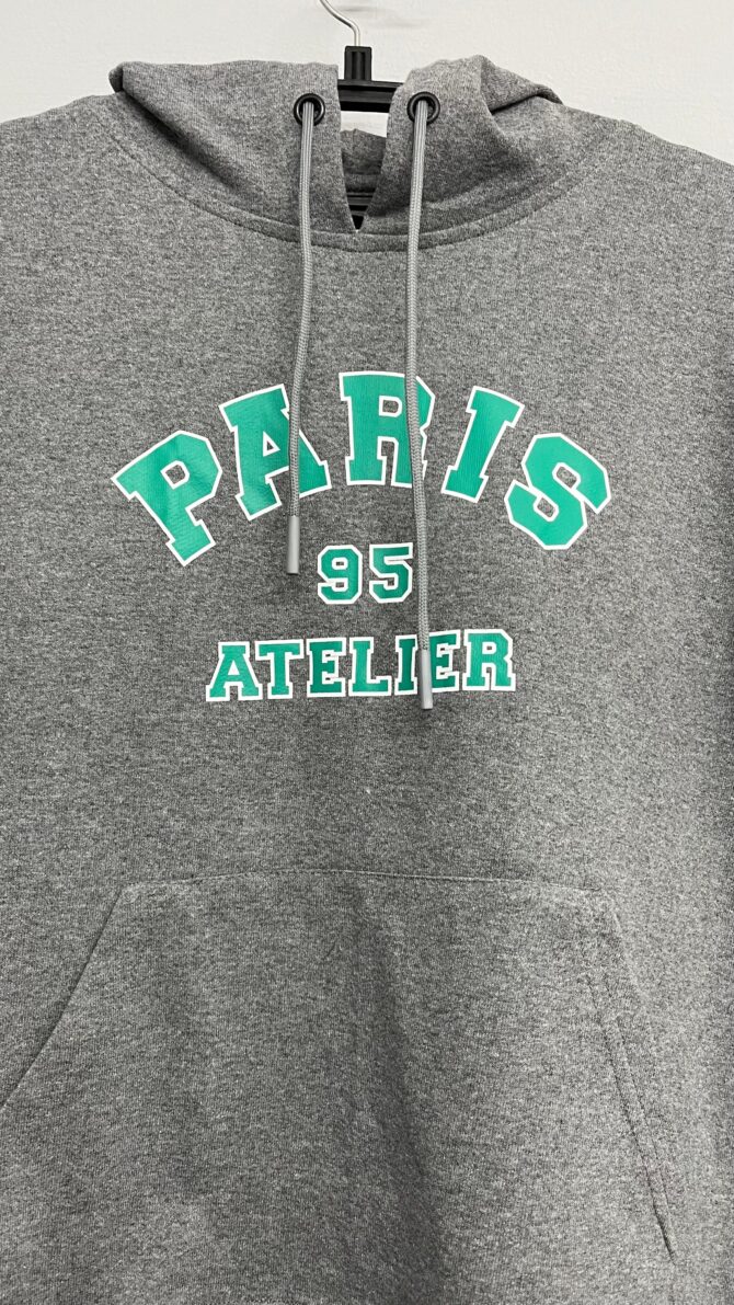Grey “PARIS 95” Hoodie - Image 2