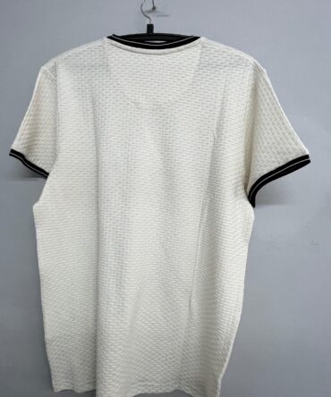 Waffle Knit White T-Shirt
