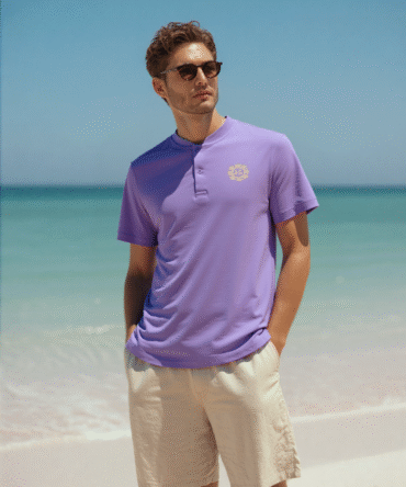 Mens Henley Neck t shrit